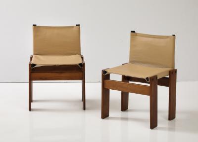 Afra Tobia Scarpa Afra and Tobia Scarpa Pair of Monk Chairs for Molteni Italy circa 1974