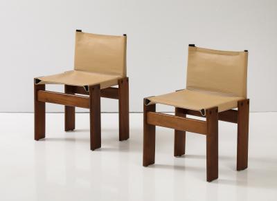 Afra Tobia Scarpa Afra and Tobia Scarpa Pair of Monk Chairs for Molteni Italy circa 1974
