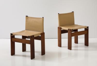 Afra Tobia Scarpa Afra and Tobia Scarpa Pair of Monk Chairs for Molteni Italy circa 1974