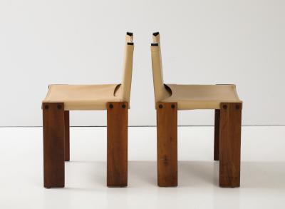 Afra Tobia Scarpa Afra and Tobia Scarpa Pair of Monk Chairs for Molteni Italy circa 1974