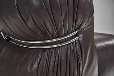 Afra Tobia Scarpa Afra and Tobia Scarpa Soriana Sofa in Leather Italy 1969