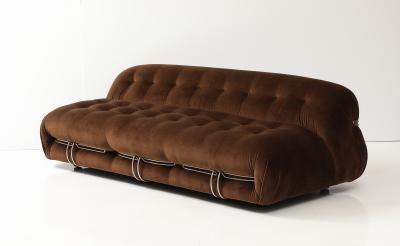 Afra Tobia Scarpa Afra and Tobia Scarpa Soriana Three Seat Sofa for Cassina Italy 1969
