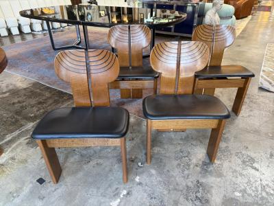 Afra Tobia Scarpa Africa Chairs by Afra and Tobia Scarpa Set of 4
