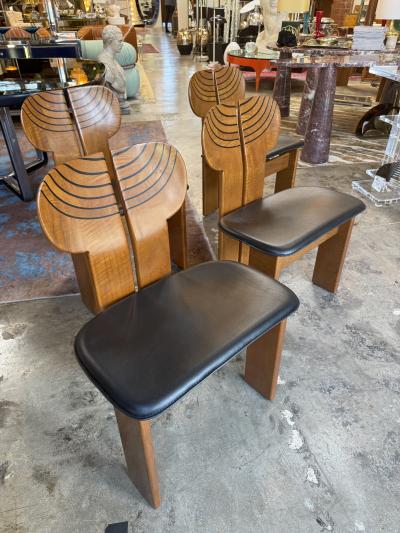 Afra Tobia Scarpa Africa Chairs by Afra and Tobia Scarpa Set of 4