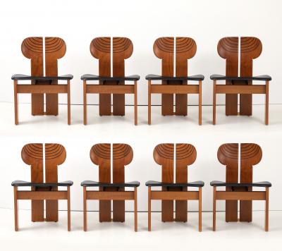 Afra Tobia Scarpa Africa Chairs by Afra and Tobia Scarpa Set of 8
