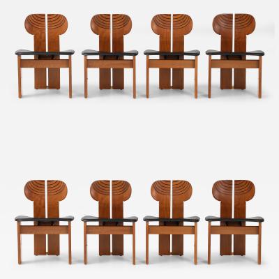 Afra Tobia Scarpa Africa Chairs by Afra and Tobia Scarpa Set of 8