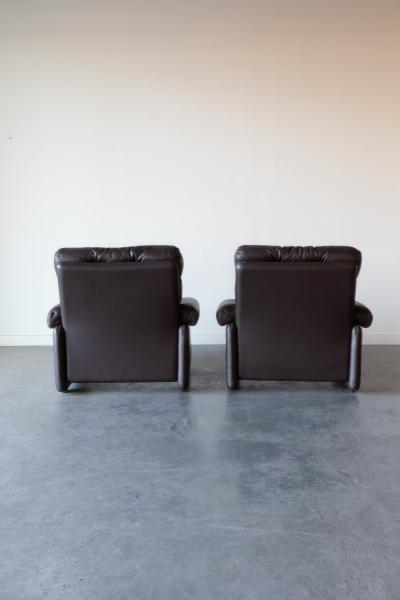 Afra Tobia Scarpa Coronado Leather Lounge Chairs by Afra and Tobia Scarpa for B B Italia