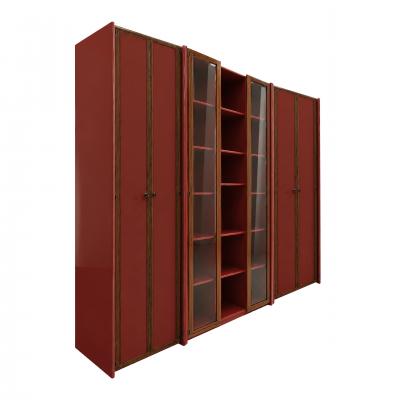 Afra Tobia Scarpa Mid Century Afra Tobia Scarpa Italian Red Lacquer 1960s Modular Wall Unit