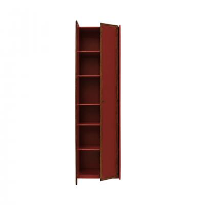 Afra Tobia Scarpa Mid Century Afra Tobia Scarpa Italian Wood Red Lacquer 1960s Tall Cabinet