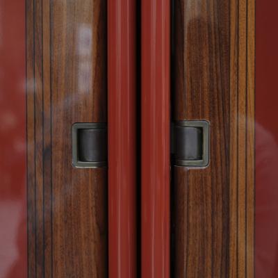 Afra Tobia Scarpa Mid Century Afra Tobia Scarpa Italian Wood Red Lacquer 1960s Tall Cabinet