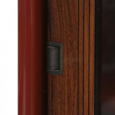 Afra Tobia Scarpa Mid Century Afra Tobia Scarpa Italian Wood Red Lacquer And Glass 1960s Vitrine