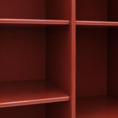 Afra Tobia Scarpa Mid Century Afra Tobia Scarpa Italian Wood Red Lacquer And Glass 1960s Vitrine