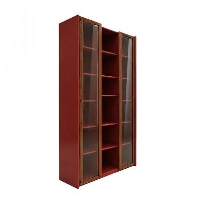 Afra Tobia Scarpa Mid Century Afra Tobia Scarpa Italian Wood Red Lacquer And Glass 1960s Vitrine