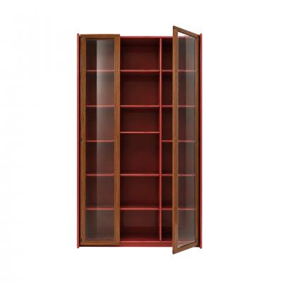 Afra Tobia Scarpa Mid Century Afra Tobia Scarpa Italian Wood Red Lacquer And Glass 1960s Vitrine