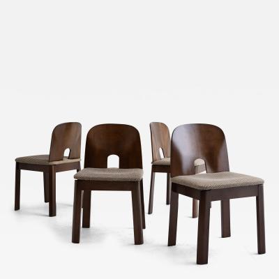 Afra Tobia Scarpa Mid Century Italian Sculpted Wood Dining Chairs