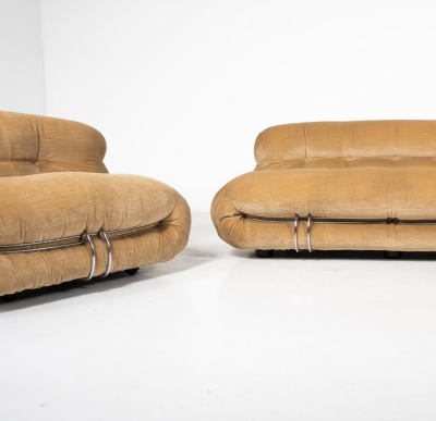 Afra Tobia Scarpa Mid Century Soriana Seating Set by Tobia Afra Scarpa for Cassina 1970s