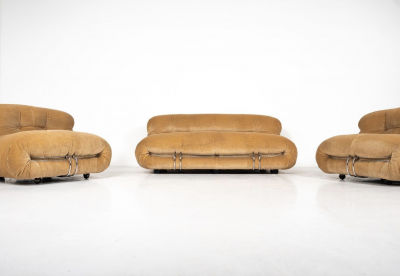 Afra Tobia Scarpa Mid Century Soriana Seating Set by Tobia Afra Scarpa for Cassina 1970s