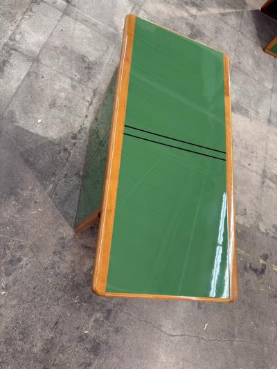 Afra Tobia Scarpa Pair of Laker Green Coffee Tables by Afra Tobia Scarpa Italy