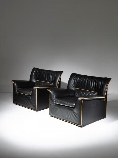 Afra Tobia Scarpa Pair of Lauriana Lounge Chairs by Afra and Tobia Scarpa for B B Italia