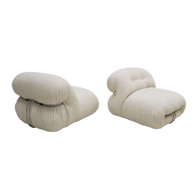 Afra Tobia Scarpa Pair of Soriana Armchairs Designed by Tobia Scarpa Edited by Cassina 1960s