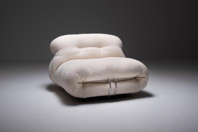 Afra Tobia Scarpa Scarpa Soriana Lounge Chair in Boucl Wool 1969