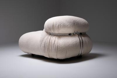 Afra Tobia Scarpa Scarpa Soriana Lounge Chair in Boucl Wool 1969
