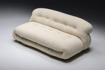 Afra Tobia Scarpa Scarpa Soriana Sofa in Boucl Wool 1970s