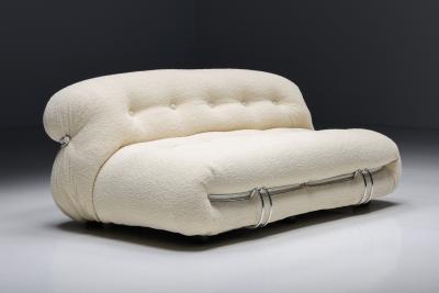 Afra Tobia Scarpa Scarpa Soriana Sofa in Boucl Wool 1970s