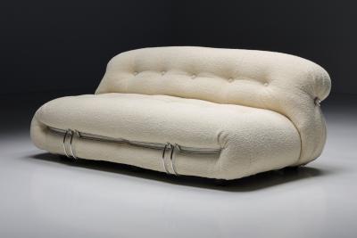 Afra Tobia Scarpa Scarpa Soriana Sofa in Boucl Wool 1970s