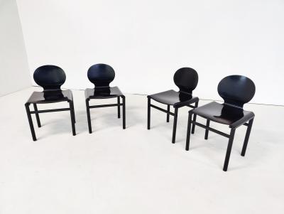 Afra Tobia Scarpa Set of 4 Dining Chairs by Afra Tobia Scarpa for Molteni