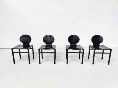 Afra Tobia Scarpa Set of 4 Dining Chairs by Afra Tobia Scarpa for Molteni