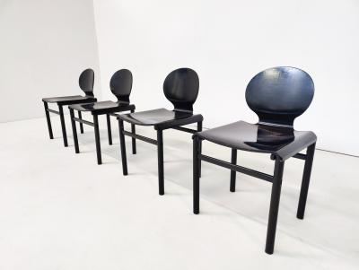 Afra Tobia Scarpa Set of 4 Dining Chairs by Afra Tobia Scarpa for Molteni