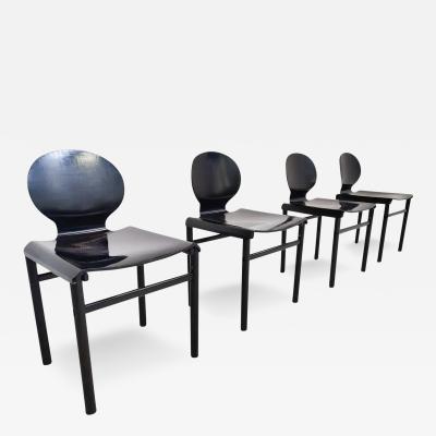 Afra Tobia Scarpa Set of 4 Dining Chairs by Afra Tobia Scarpa for Molteni