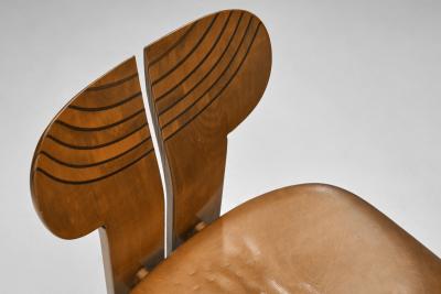 Afra Tobia Scarpa Set of Four Africa Chairs by Afra and Tobia Scarpa for Maxalto Italy 1975