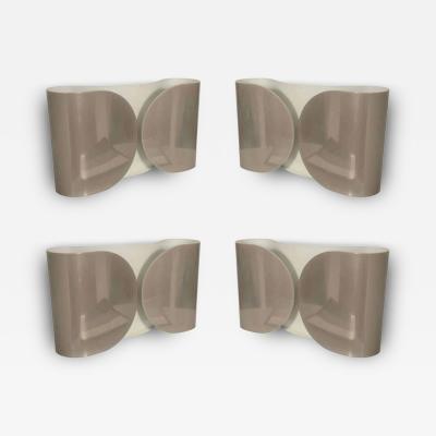 Afra Tobia Scarpa Set of five Italian Sconces Foglioby Scarpa for Flos