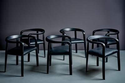 Afra Tobia Scarpa Set of six Miss Chairs by Afra Tobia Scarpa for Molteni