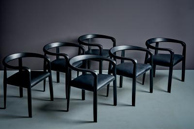 Afra Tobia Scarpa Set of six Miss Chairs by Afra Tobia Scarpa for Molteni