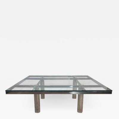 Afra Tobia Scarpa Sofa Table Andre by Afra Tobia Scarpa Chromed and Glass Italy circa 1970