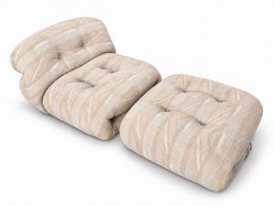 Afra Tobia Scarpa Soriana Lounge Chair Ottoman by Afra Tobia Scarpa for Cassina 1960