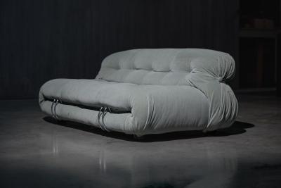 Afra Tobia Scarpa Soriana Two Seater Sofa by Afra Tobia Scarpa for Cassina Italy 1970s
