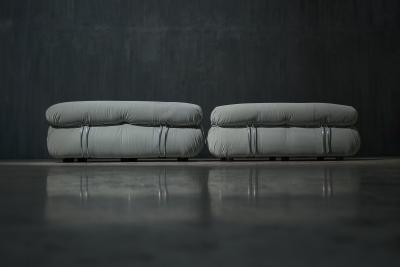 Afra Tobia Scarpa Soriana Two Seater Sofa by Afra Tobia Scarpa for Cassina Italy 1970s