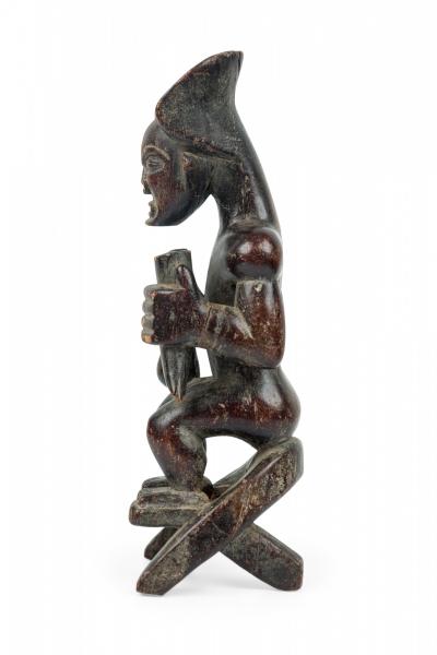 African Angola 20th Century Carved Wood Chokwe Ancestor Chibinda Ilunga Figure