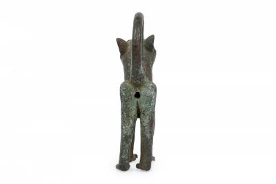 African Benin City Nigeria 20th Century Bronze Leopard