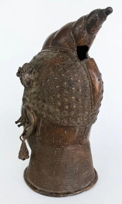 African Bronze Tribal Style Bust from Cameroon 20th Century Great Patina