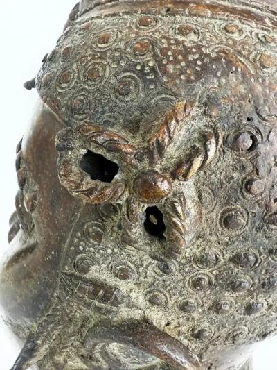 African Bronze Tribal Style Bust from Cameroon 20th Century Great Patina