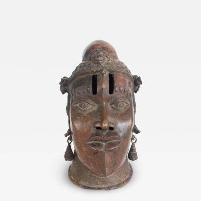 African Bronze Tribal Style Bust from Cameroon 20th Century Great Patina