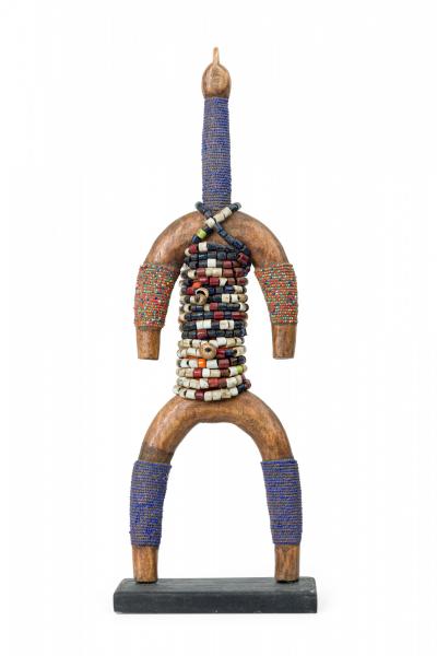 African Cameroon 20th Century Carved Wood Oversized Namchi Doll
