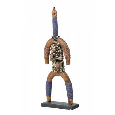 African Cameroon 20th Century Carved Wood Oversized Namchi Doll