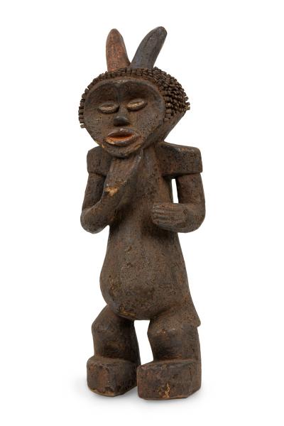 African Cameroon 20th Century Hand Carved Mabila Ancestor Figure