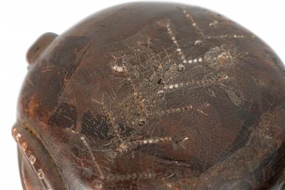 African Cameroon Contemporary Carved Wood Pygmy Squatting Figure